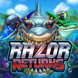 Official Slots logo: Razor Returns by Push Gaming at Lippy Bingo